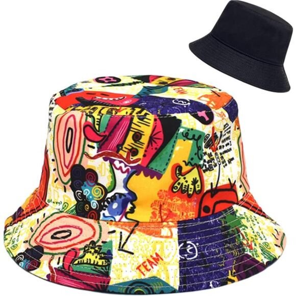 Cute Bucket Hat Reversible Double-Side-Wear 07 - Picture 1 of 7
